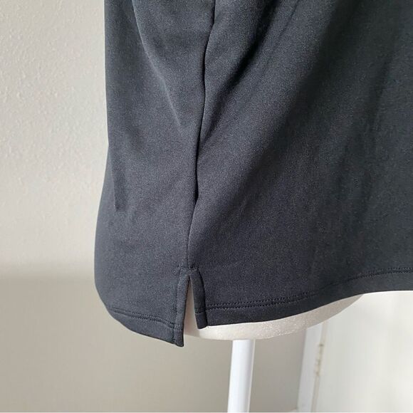 Under Armour Womans Heatgear Workout Top Black Rolled Sleeves SZ S - Picture 10 of 13